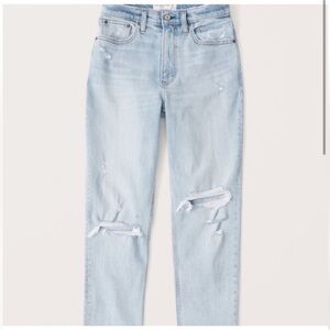 abercrombie & fitch high rise mom jeans